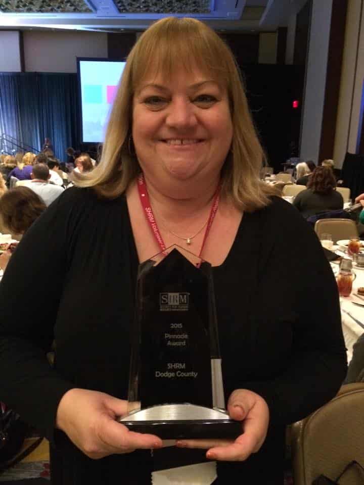 AWARD Mary with Leadership Award